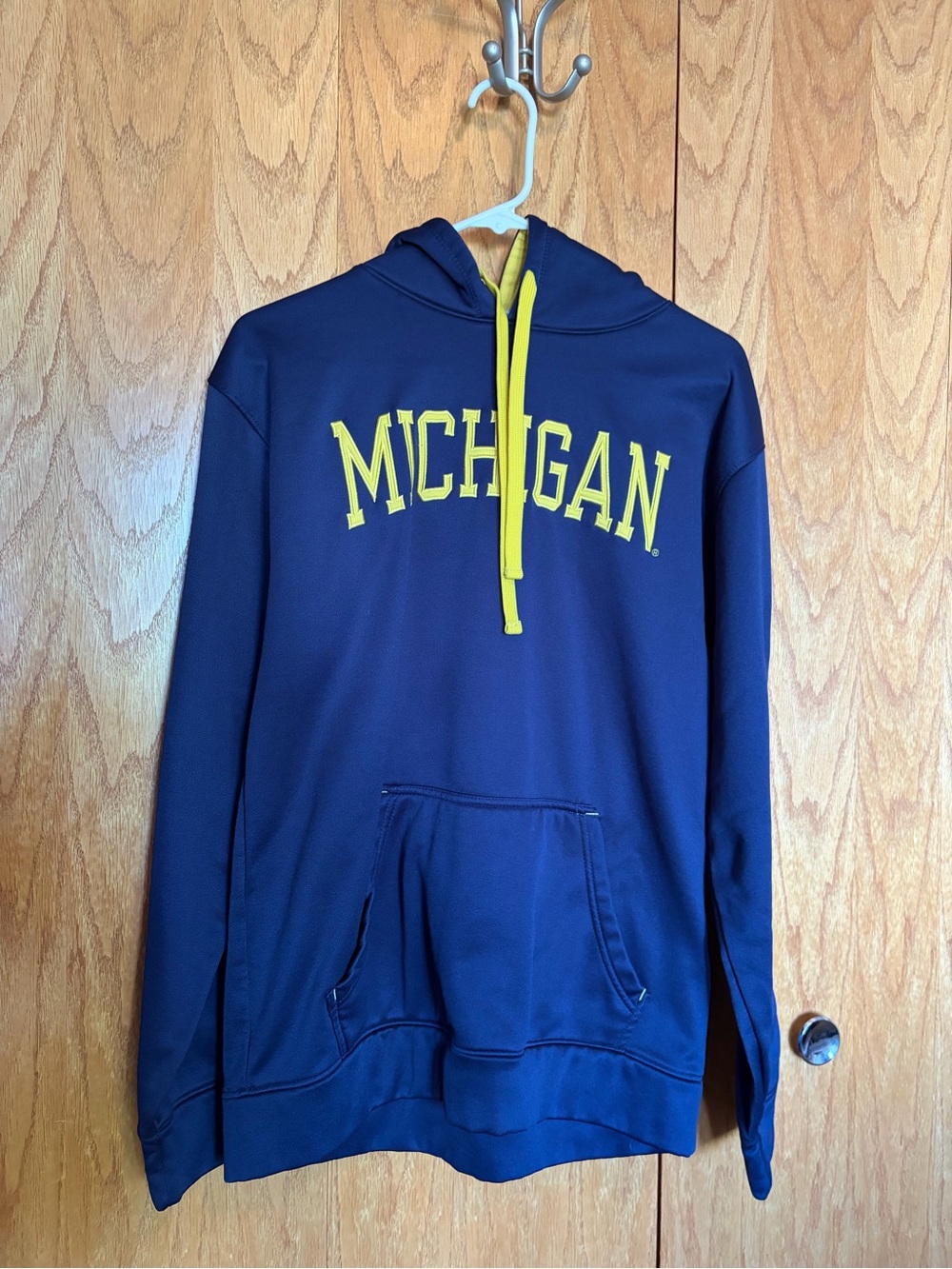 Knights Apparel Navy & Yellow Michigan Crewneck Hoodie